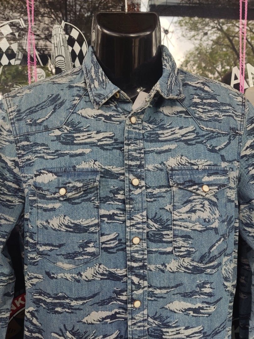 H and sales m denim shirt