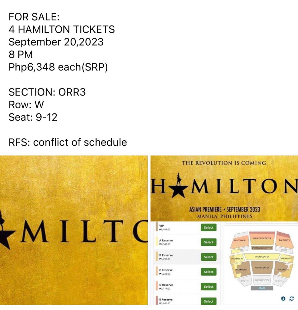 Hamilton tickets new arrivals on sale