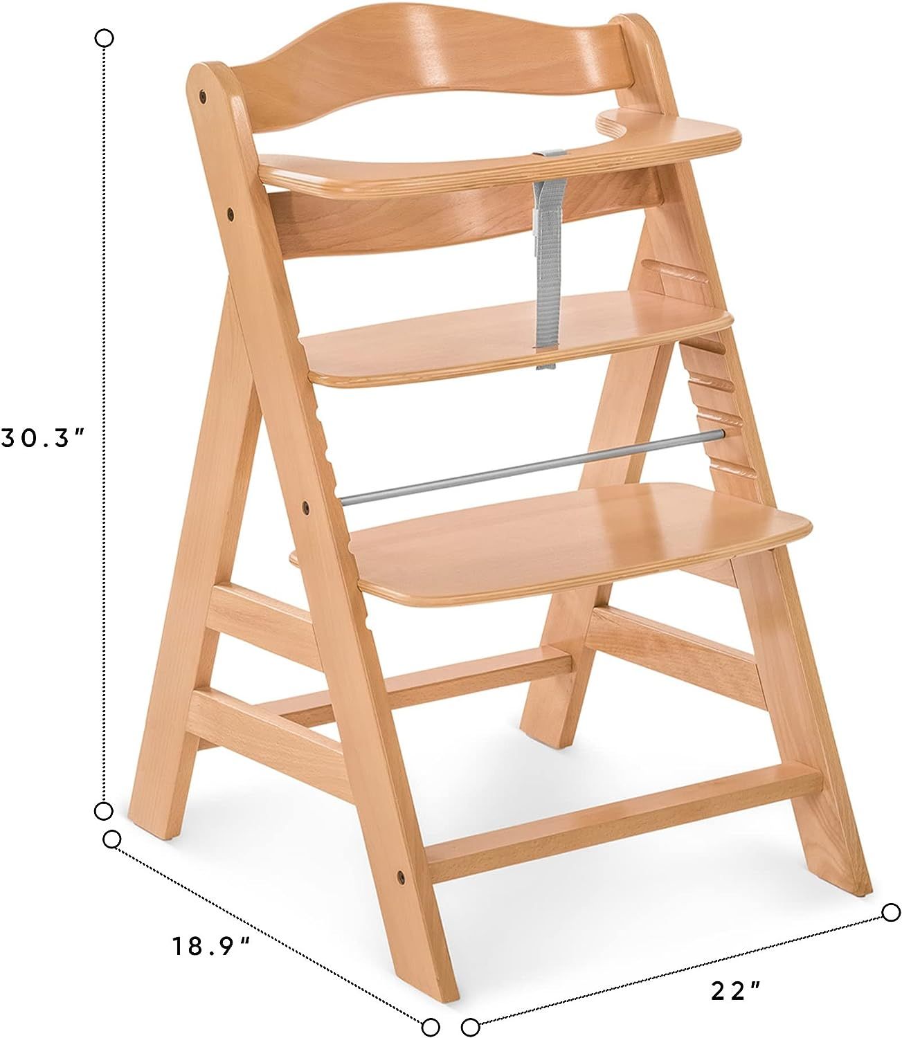 Hauck Alpha Wooden Highchair Natural Babies Kids Nursing