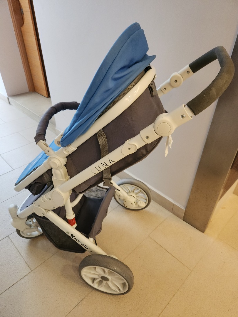 Absolutely HEAVY DUTY Combi Stroller LUNA 2in1 with baby newborn basket