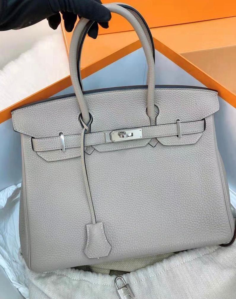 Hermes Birkin Bag 30cm Gris Mouette Togo Palladium Hardware