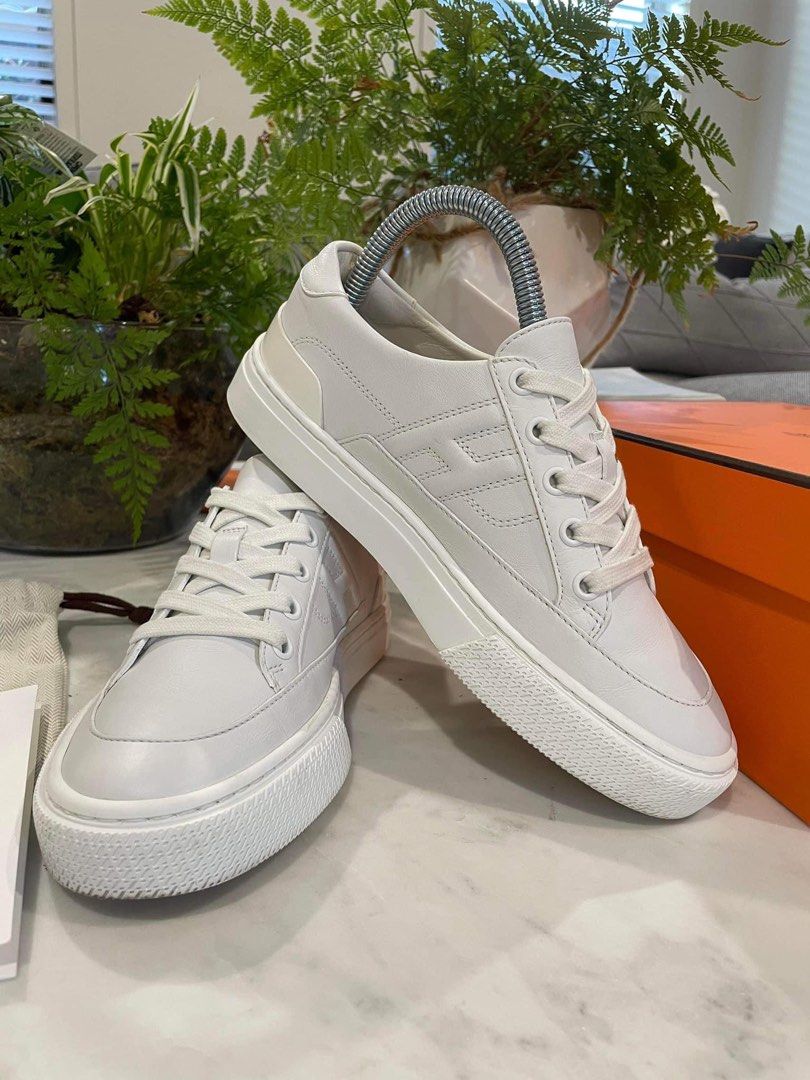 Hermes sales white shoes