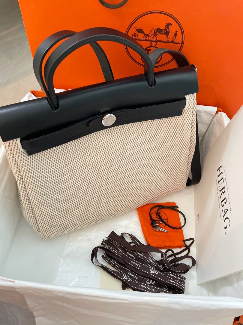 Hermes Herbag Cabine 50 Zip, Luxury, Bags & Wallets on Carousell