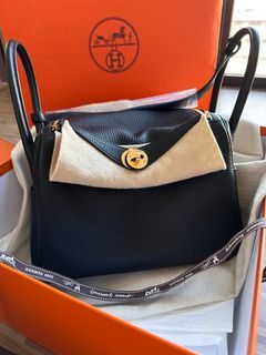 Hermes Lindy 26 Clemence Gold GHW Stamp Z With An Extra Twilly