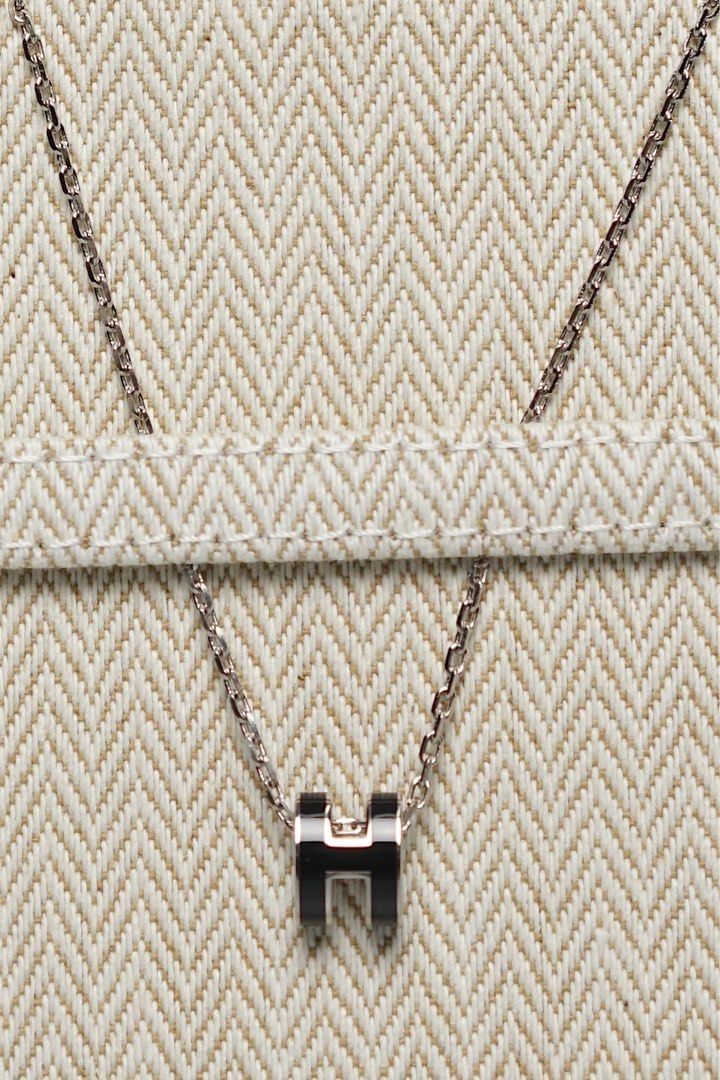 Hermes Pop H Necklace (Pink/Rose Gold) | Rent Hermes jewelry for $55/month  - Join Switch