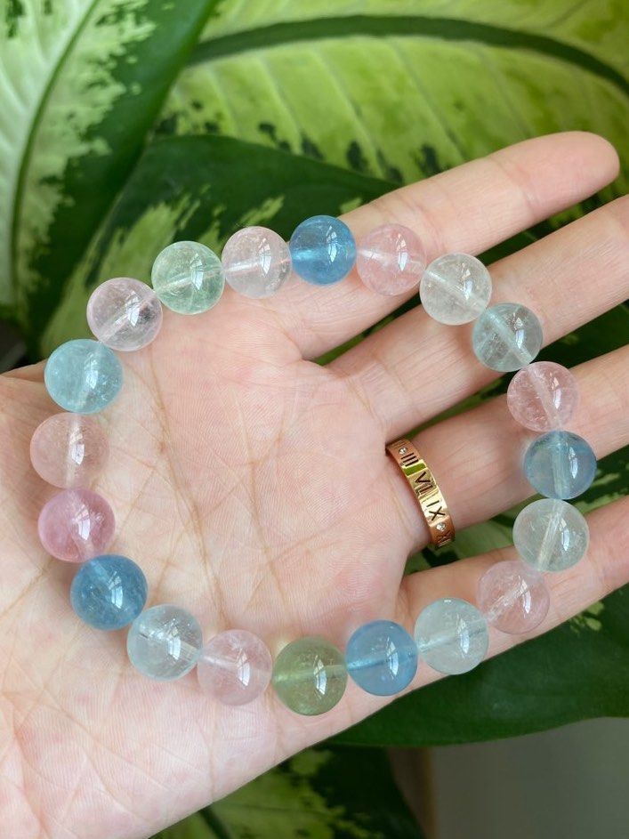 High quality clear morganite bracelet