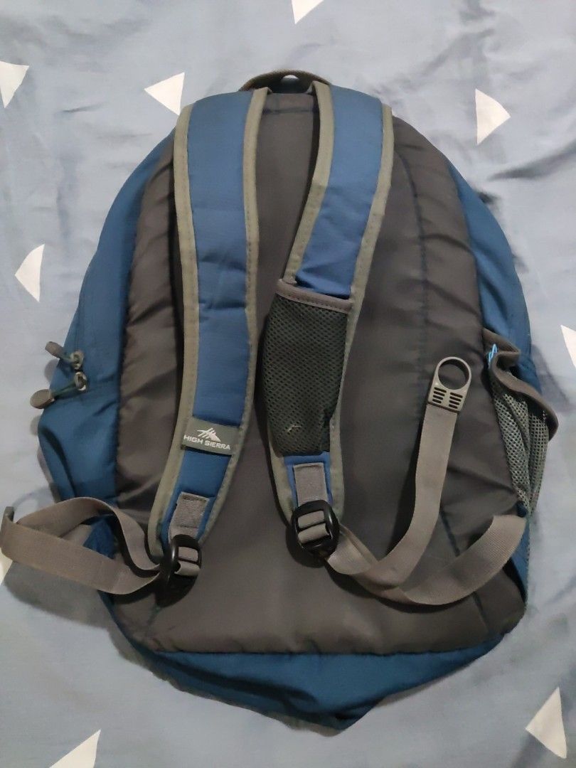 High Sierra blue backpack (Category: Backpacks) located in Marikina City. Submitted by ddmarikina (Listing ID 1251051170, Image 2). Description: well used authentic High Sierra blue backpack flaws: ballpen marks on second compartment rfs: decluttering payment: gcash.