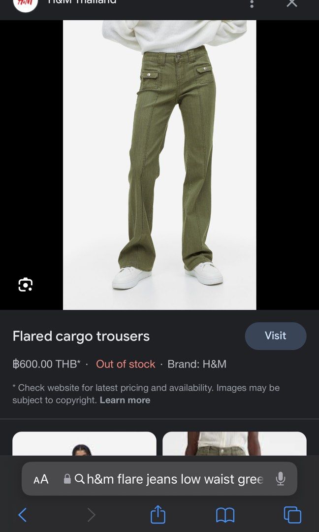 H&M Flared Cargo Pants