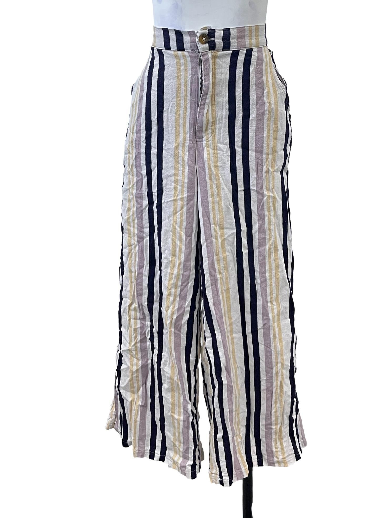 Hollister black and white striped pants online
