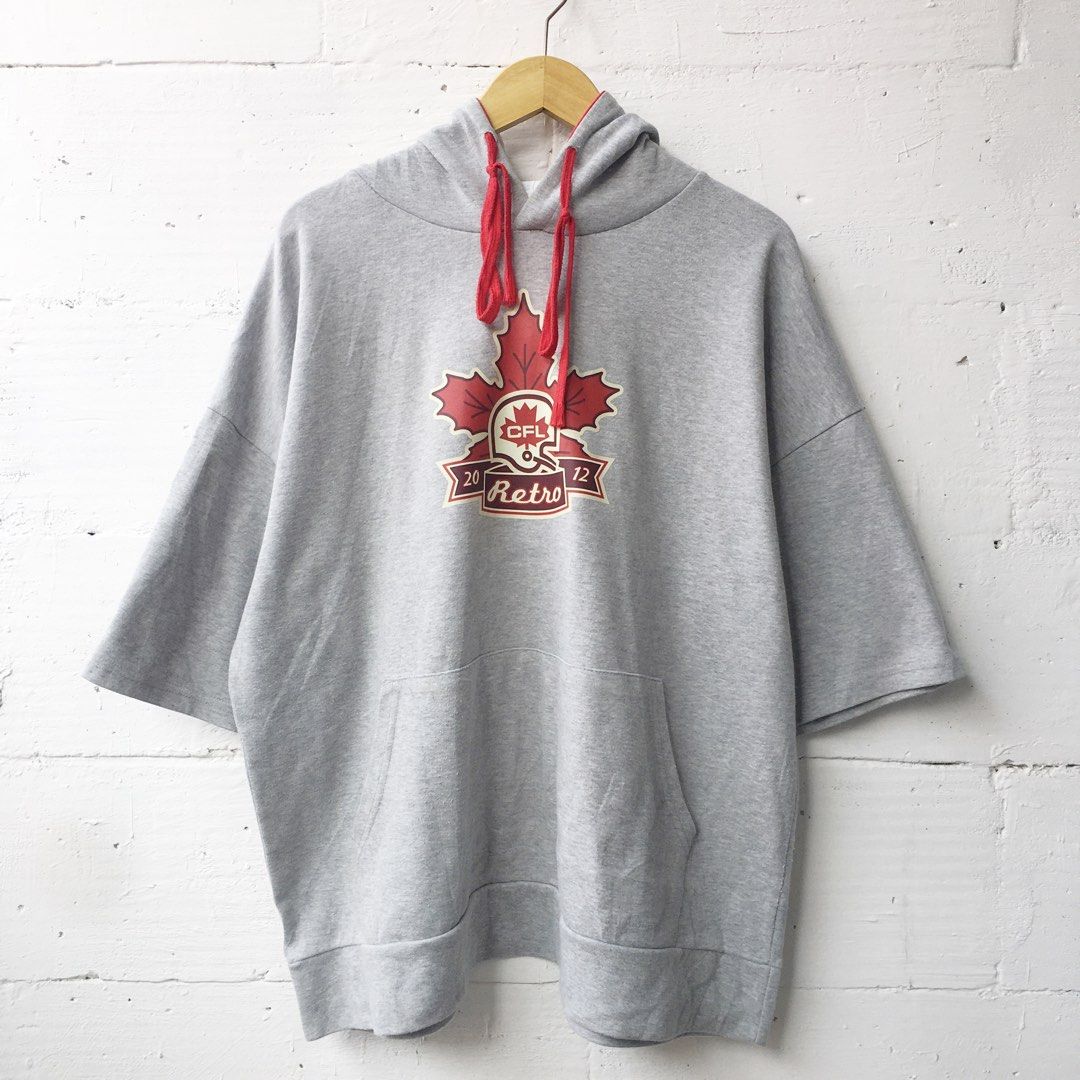 Hoodie lengan pendek oversized sales