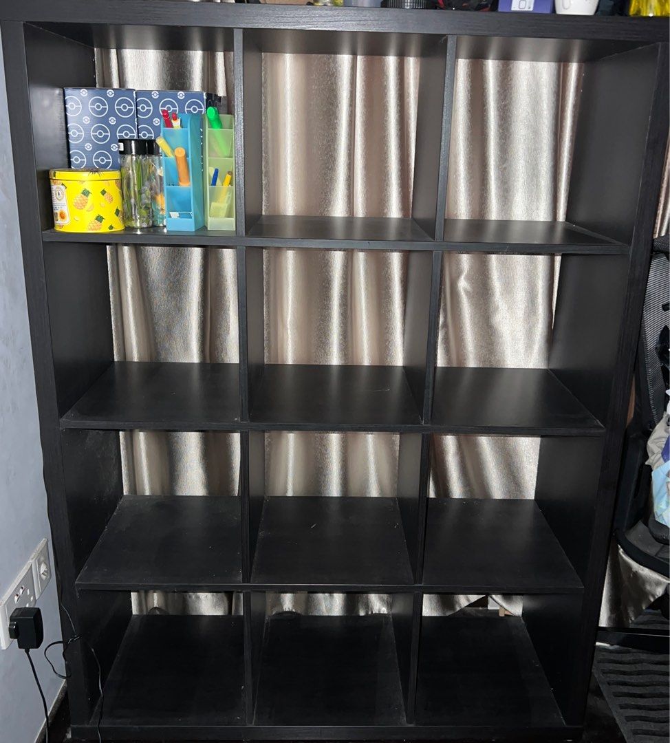 IKEA KALLAX shelving 3x4 brown black, Furniture & Home Living