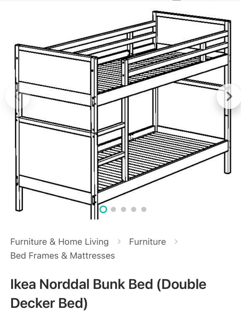 Ikea norddal bunk bed(double decker bed), Furniture & Home Living