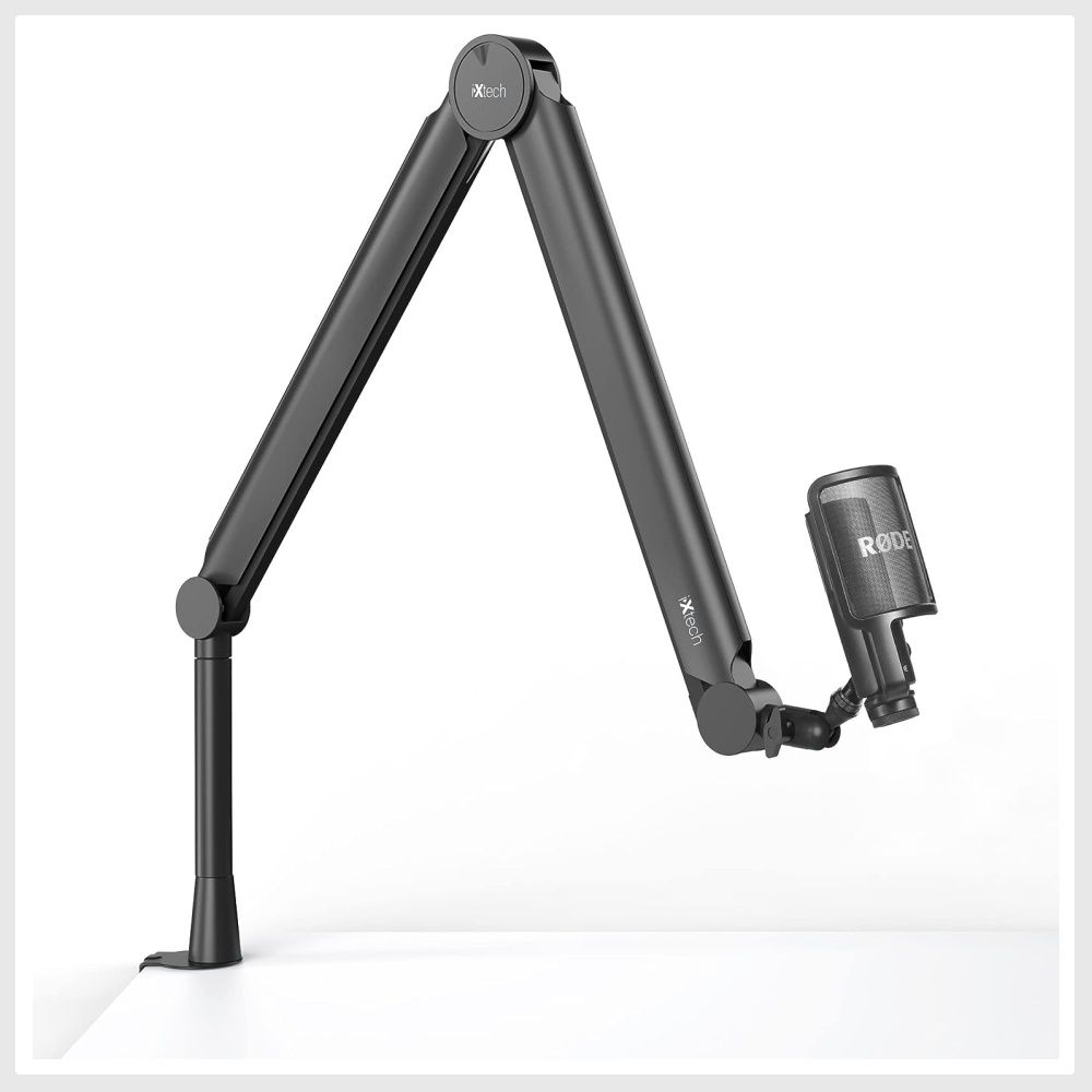 Maono Microphone Boom Arm, [ Sturdy & Stable] [Adjustable 360°]Rotatable  Mic Boom Arm Stand with Cable Management Channels, Heavy Duty Microphone