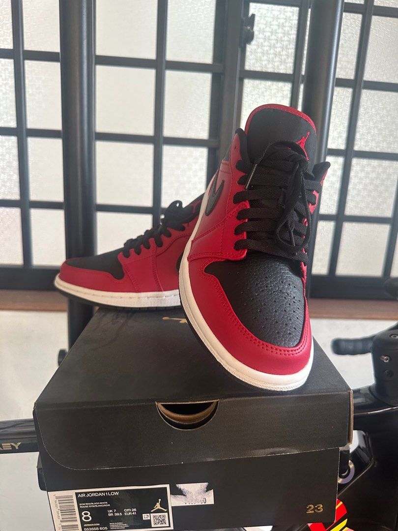 Jordan 1 Low Gym Red Size 8 Men s Fashion Footwear Sneakers on