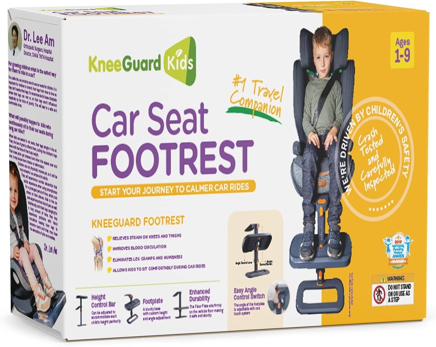 Kneeguard Kids Car Seat Foot Rest For Children Babies. Footrest Is