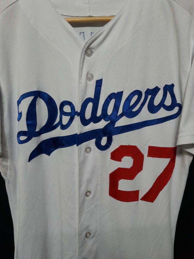 Authentic Collection Majestic Size 50 LA Dodgers Kemp 27 MLB Jersey White