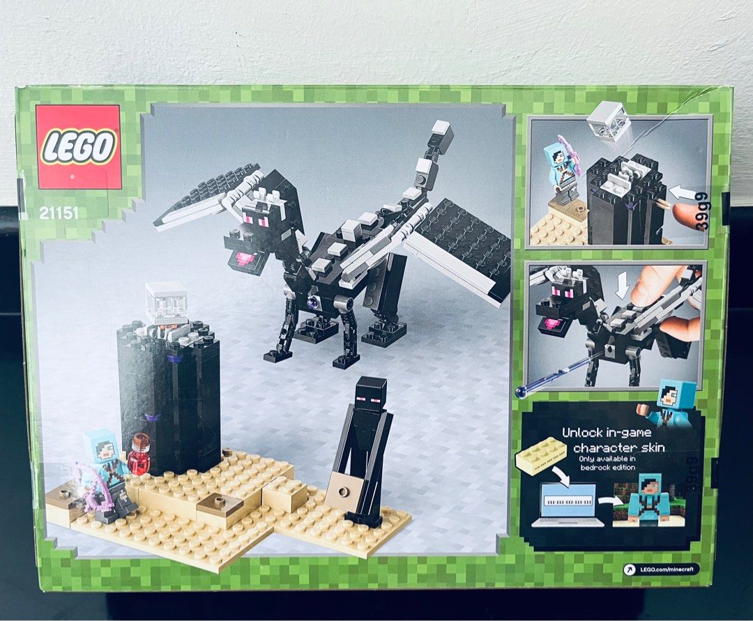 LEGO Minecraft The End Battle Ender Dragon Fighting 21151 Building Kit (222  Pieces) 