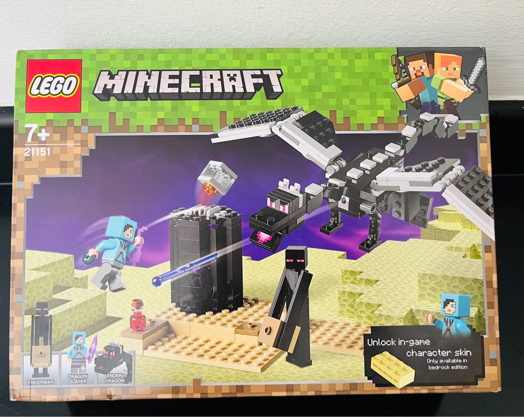 LEGO Minecraft The End Battle 21151 Ender Dragon Building Kit includes  Dragon (a