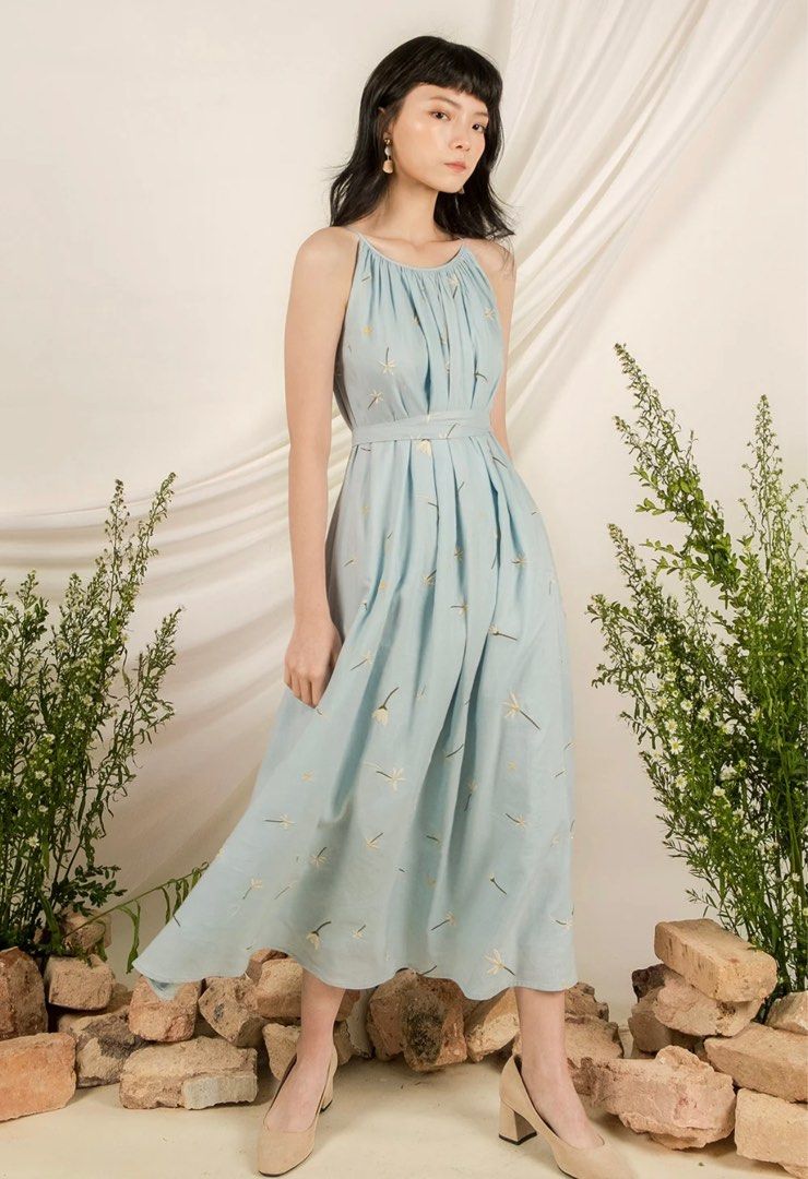 Livle Studio Wildflower embroidery maxi dress, Women's Fashion, Dresses u0026  Sets, Dresses on Carousell