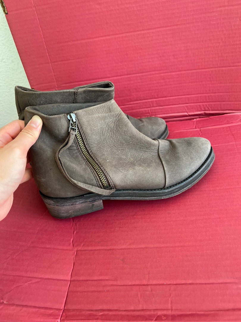Mango Ankle Leather Boots Women s Fashion Footwear Boots on
