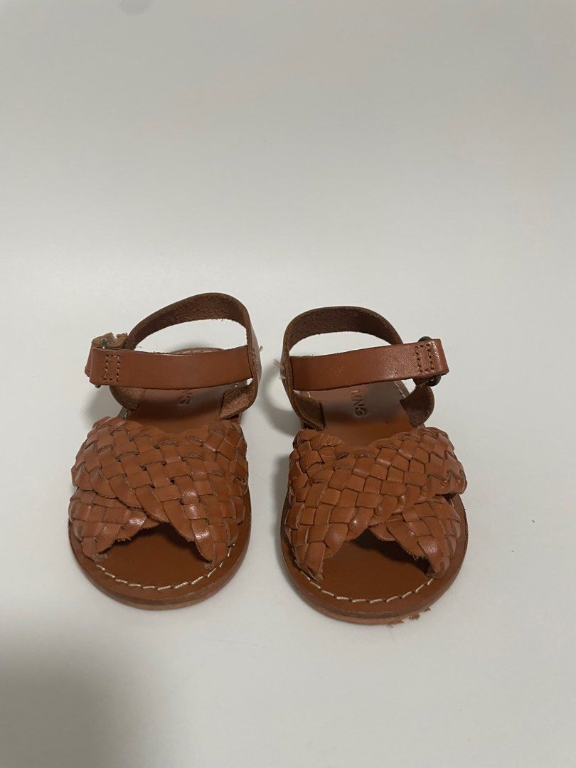 Mango leather braided discount sandals