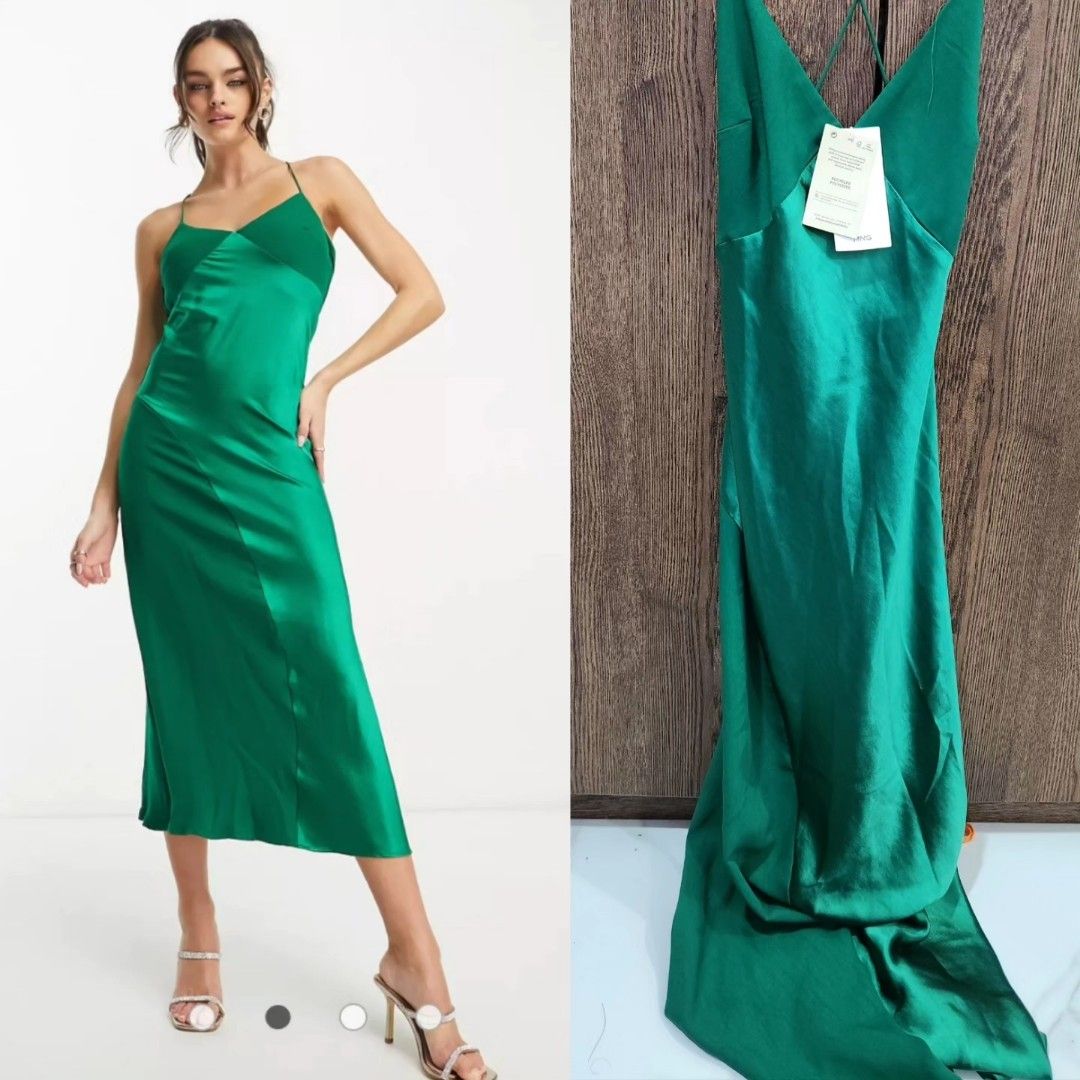 mango green slip dress Vivian Layered Maxi Dress – Twirl Boutique