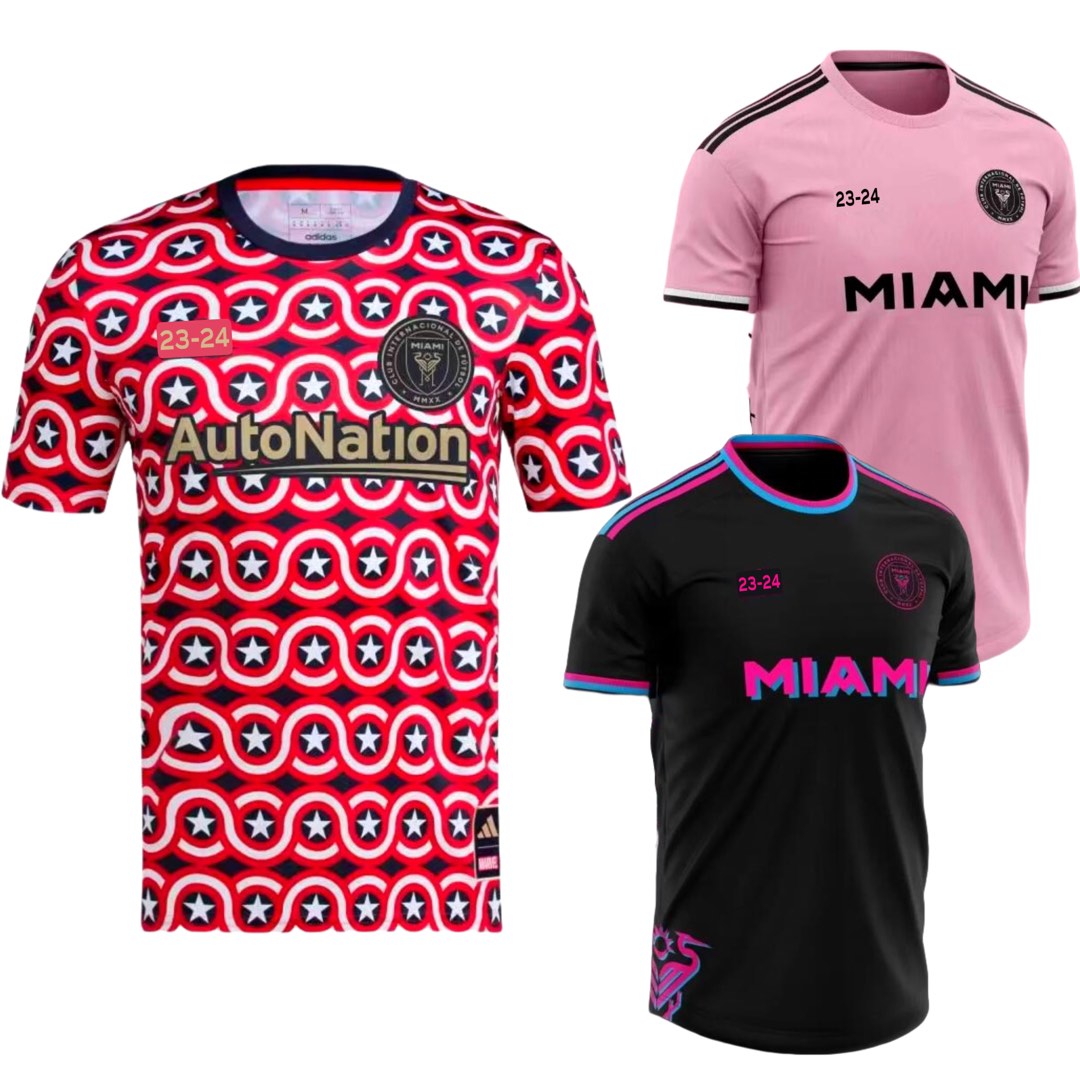 US$ 16.00 - 22-23 Inter Miami Home Player Version Soccer Jersey