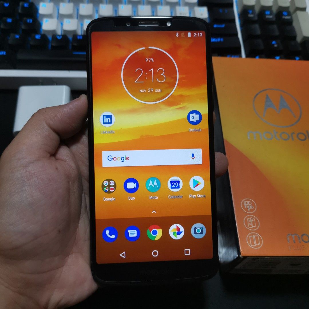 MOTOROLA e5 Plus XT1924-3 | Item Code: 02830 (Category: Android Others) located in Caloocan City. Submitted by christian.montalban (Listing ID 1251021746, Image 2). Description: MOTOROLA e5 Plus XT1924-3 | Item Code: 02830 Price: P3,599.00 Color: Black 32GB ROM | 3GB RAM 6" IPS LCD Display 5,000 mAh Li-Ion Non-Removable Battery OS: Android 8.0.0 Package: Unit, Charger Head, Cable, Headset, Screen Protector, Pin, Manual, and Box Only Location: Nor