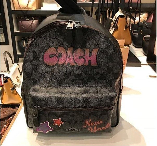Medium charlie backpack clearance in signature leather