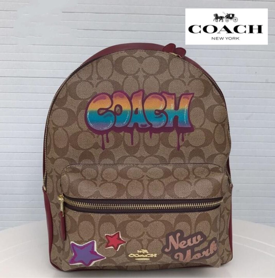Coach hot sale graffiti backpack