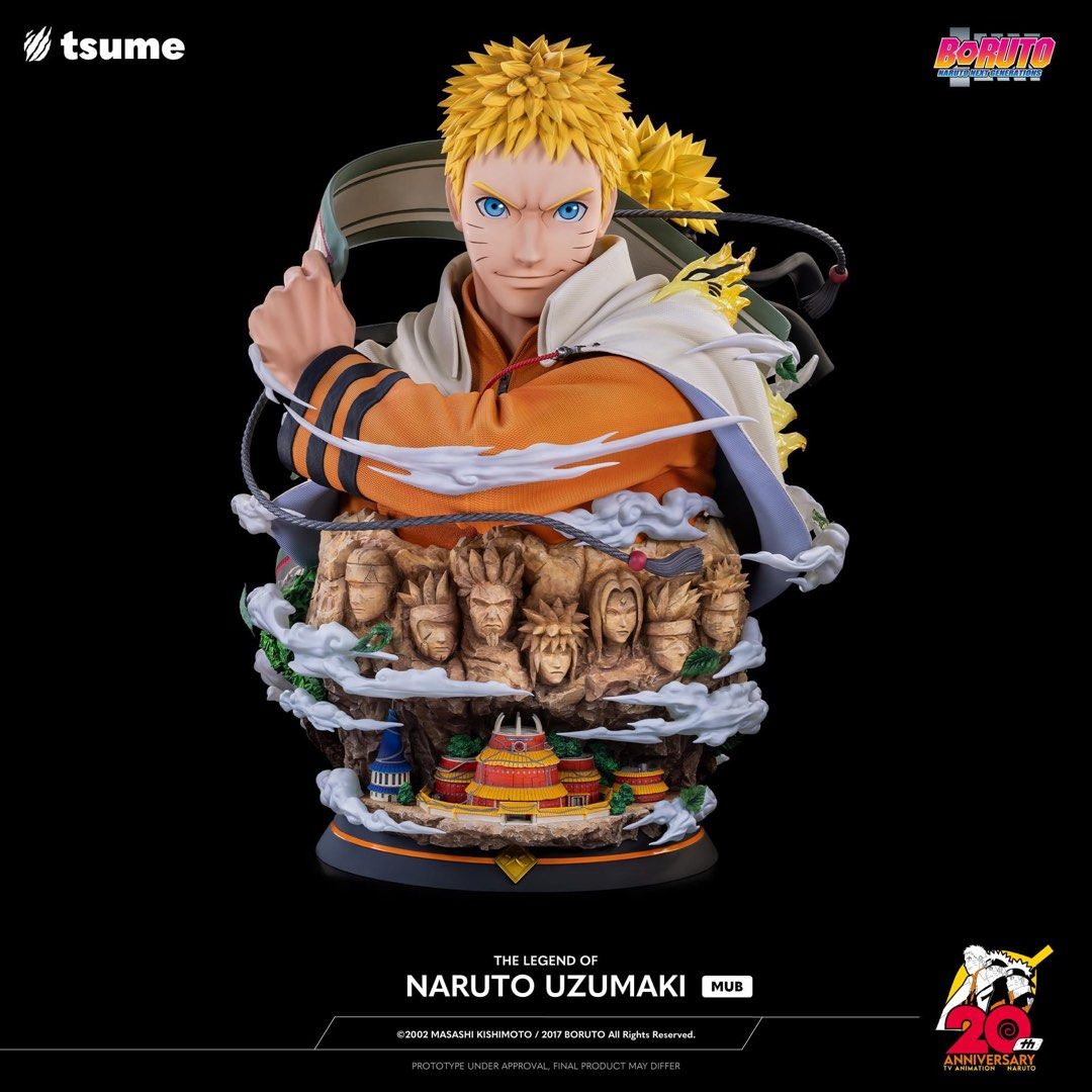Anime Cena Estátua Modelo Caixa Sombra de Fogo, Jiu-o Grande, Pequeno,  Naruto, TSUME, GK, Altura Cerca de 26cm, Natal