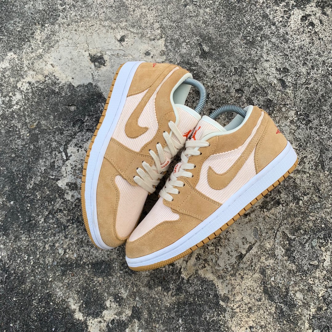 Nike Air Jordan 1 Low Twine Orange Quartz Corduroy on Carousell