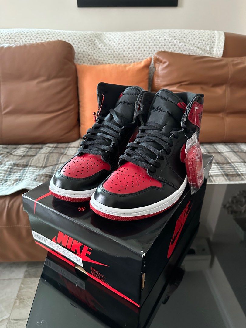 Nike Air Jordan 1 Patent Bred Us11, 男裝, 鞋, 波鞋- Carousell