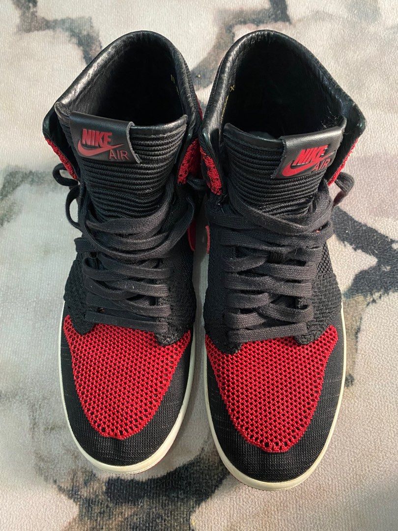 Nike Air Jordan 1 Retro High OG Flyknit Bred Men s Fashion