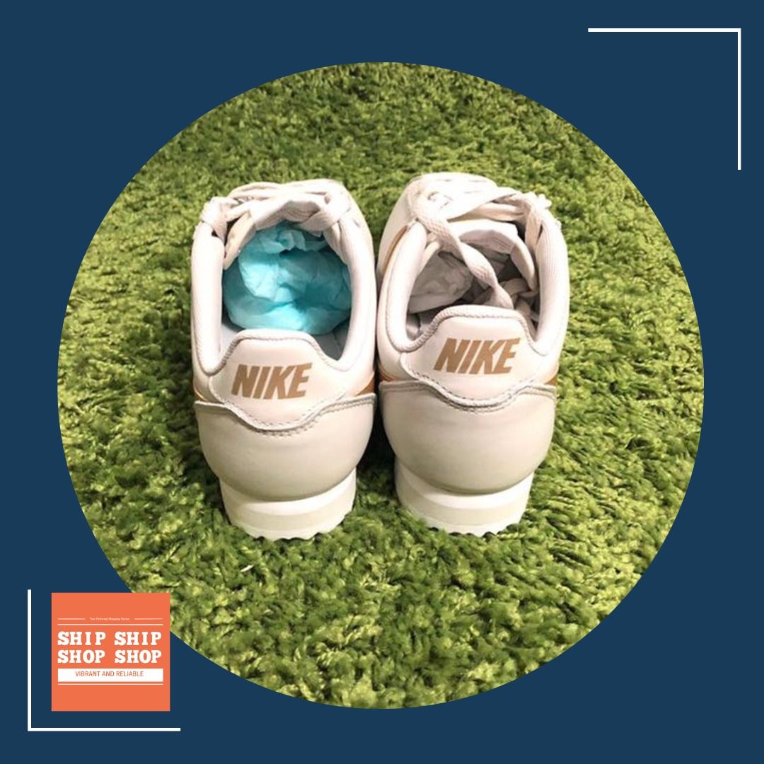 White nike gold on sale tick