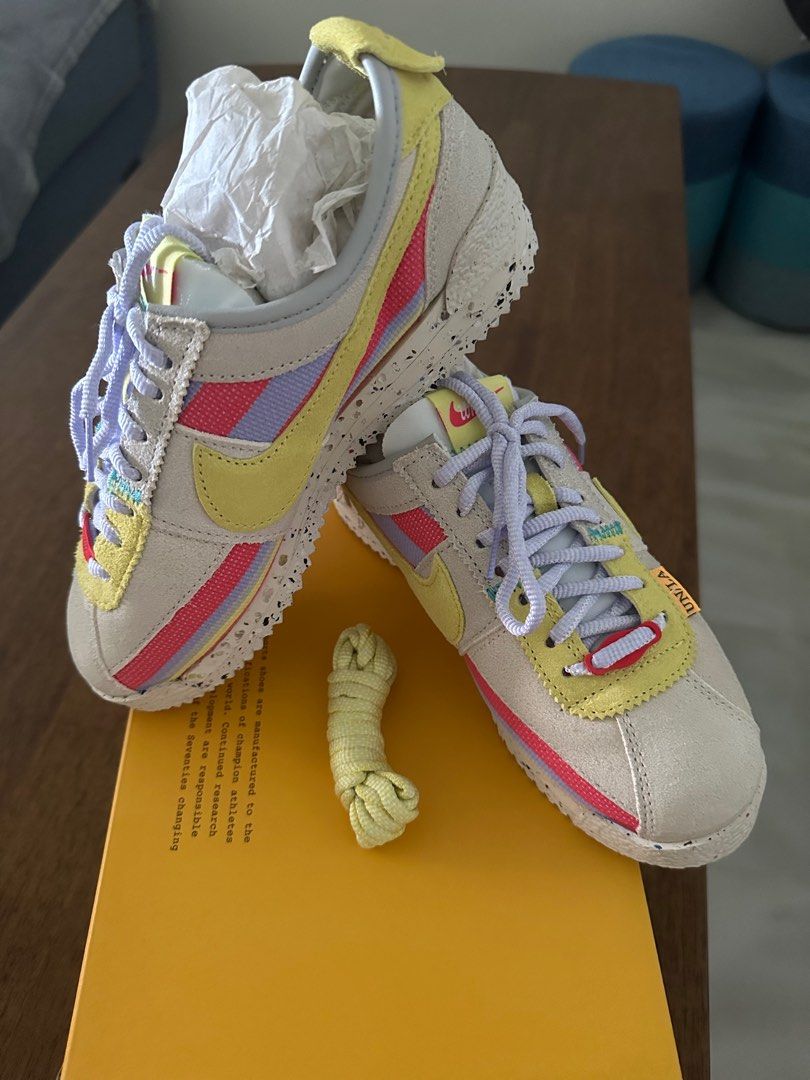 Nike x Union Cortez Lemon Frost Sneakers Women s Fashion