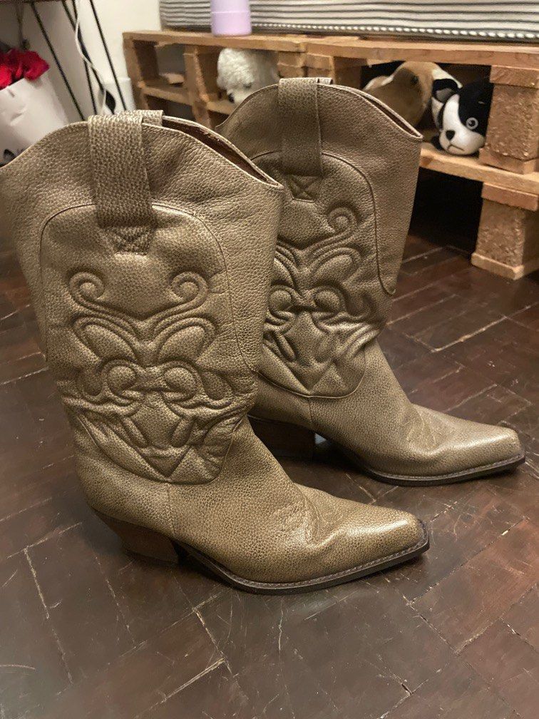 Nine West pointed toe cowboy boots Women s Fashion Footwear