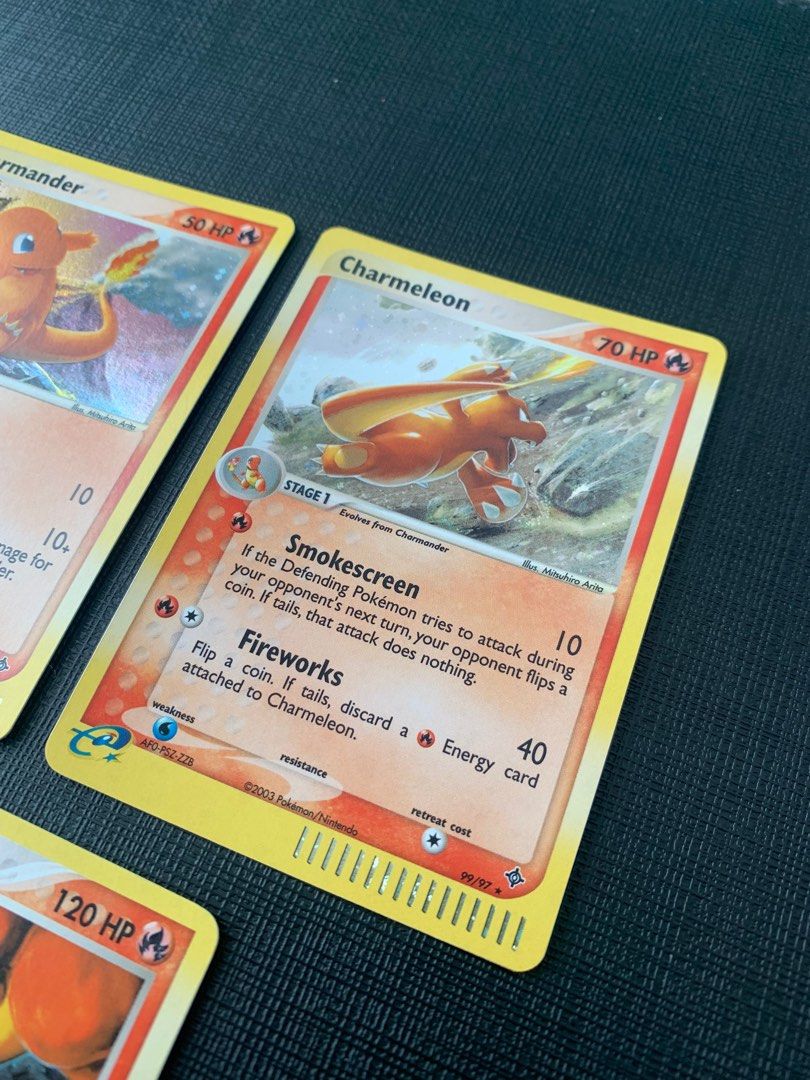 NM Ex Dragon Set-Charmander Charmeleon Charizard - (98/97)(99/97)(100/97)-  Secret Rare Holo Rare Pokmon Card, Hobbies & Toys, Toys & Games on  Carousell