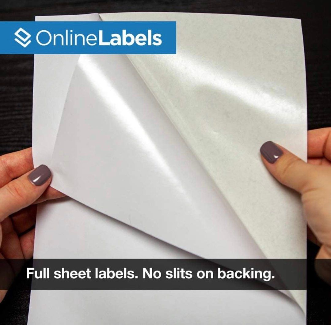 Online Label Weatherproof Matte 8.5x11 inches Sticker Sheet, Hobbies & Toys, Stationery & Craft