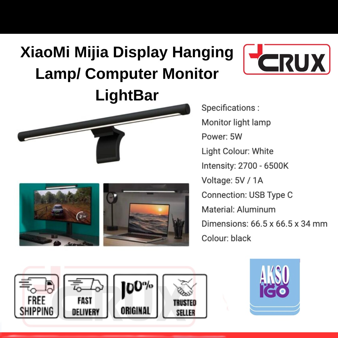 Ori XiaoMi Mijia Display Hanging Lamp/ Computer Monitor LightBar, Computers  & Tech, Desktops on Carousell