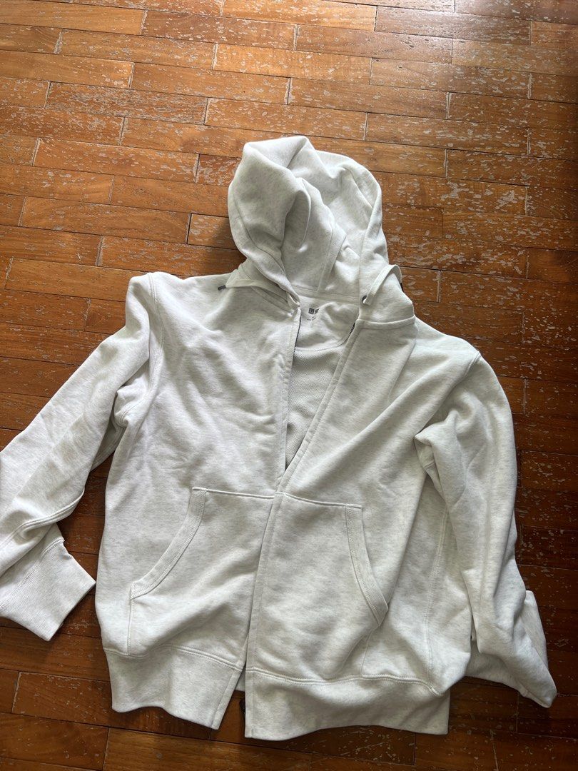 Oversized grey white jacket