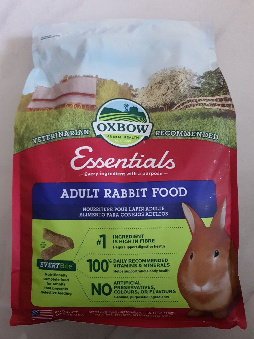 Oxbow Adult rabbit pellets 10lbs, Pet Supplies, Pet Food on Carousell