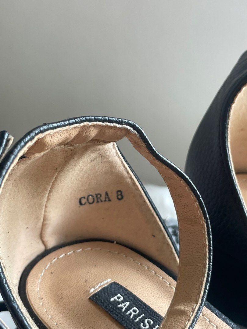 Parisian Basics Heels Black (Pre-loved shoes) (Category: Heels) located in Manila. Submitted by chmegger (Listing ID 1250964372, Image 3). Description: ✧ Price: PHP 500 ✧ Brand & Model: PARISIAN Basics (Cora) ✧ Description: Black, Open Toe, with Strap ✧ Size: 8 ✧ Heels Height: 1 inch ✧ Damages: None ✧ Bought from SM Department Store ✧ RFS: Used only once (for PE Latin dance) ✧ MOD: Shopee Checkout/Lalamove/Meetup (Loc: Taft Ave., Pasay).