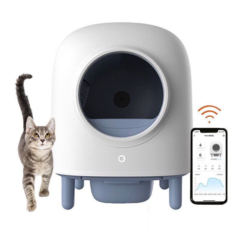 Petree automatic cat litter box, Pet Supplies, Homes & Other Pet Accessories on Carousell