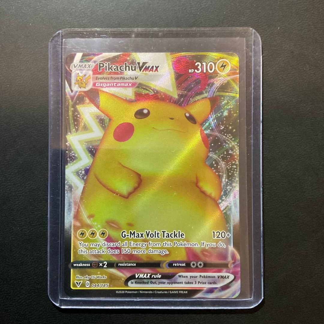 pokemon tcg vivid voltage 044 185 pikachu vmax card - 044/185 Full Art Ultra Rare [L] Charge Search your deck for up to 2 Lightning Energy cards and attach them to this Pokmon Pikachu Vmax 044/185 (Pokemon Vivid