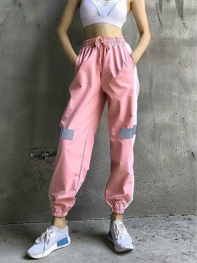 Pink Hip hop pants, Women's Fashion, Bottoms, Jeans & Leggings on Carousell
