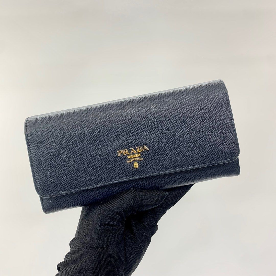 Prada blue Saffiano, Luxury, Bags & Wallets on Carousell