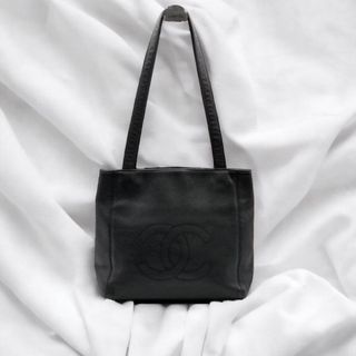 chanel black large tote