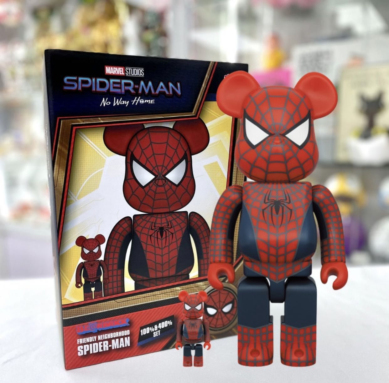 [Preorder]Bearbrick x Marvel Spider-Man No Way Home Friendly Neighborhood  Spiderman 100% + 400% Set