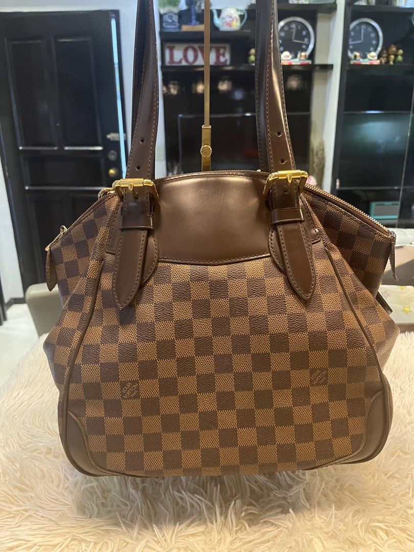 LVDamier Ebène Verona MM shoulder bag, Luxury, Bags & Wallets on Carousell